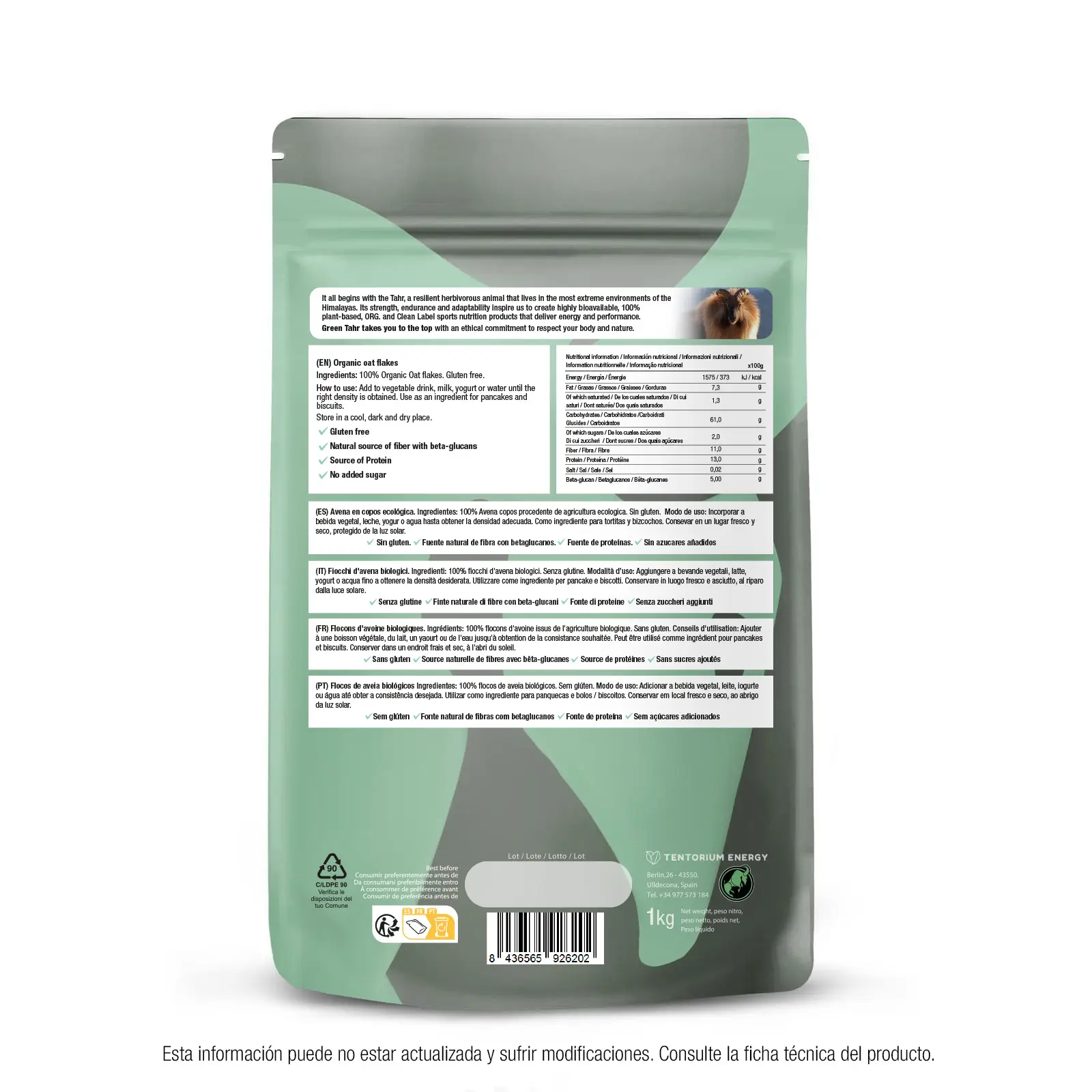 X01237N AVENA ECO copos - back